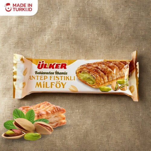 Ülker Baklavadan ilhamli Antep Fıstıklı MILFöy 28 gr - Pastry Bar Baklava Pistachio Turki