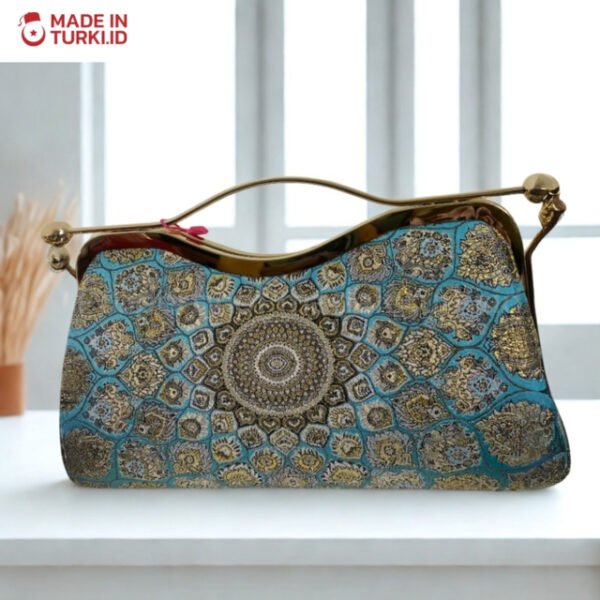 Turkish Clutch Blue Bag - Tas Selempang Biru Turki