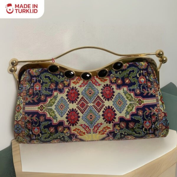 Turkish Clutch Navy Blue Bag - Tas Selempang Biru Dongker Turki