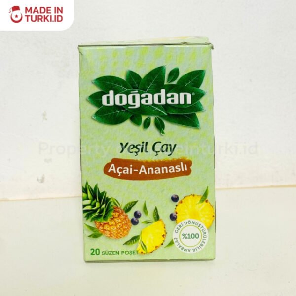 Dogadan Yesil Cay Acai Ananash 20 Tea Bags - Dogadan Teh Turki Aroma Acai Nanas 20 Kantong Asli Turki