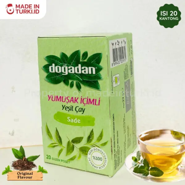Dogadan Yumusak Icimli Yesil Cay 20 Tea Bags - Dogadan Teh Hijau Original 20 Kantong Asli Turki