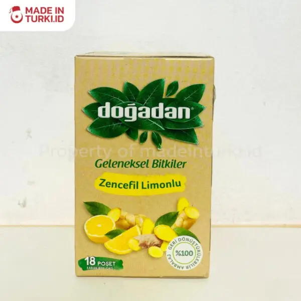 Dogadan Geleneksel Bitkiler Zencefil Limonlu 18 Tea Bags - Dogadan Teh Aroma Lemon Jahe 18 Kantong Asli Turki
