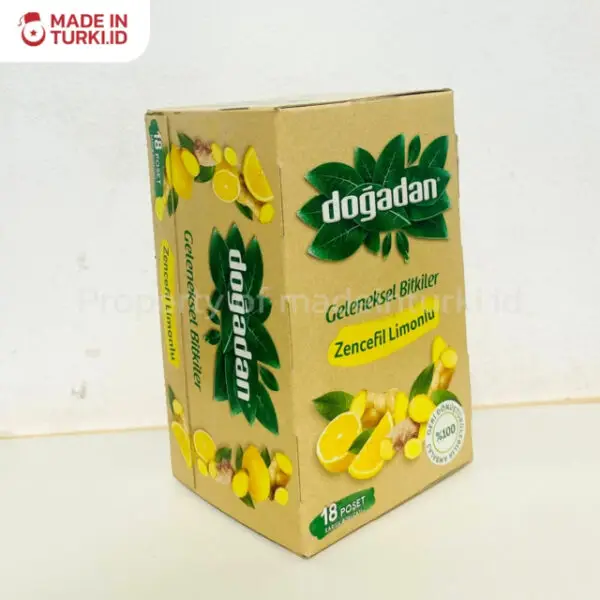 Dogadan Geleneksel Bitkiler Zencefil Limonlu 18 Tea Bags - Dogadan Teh Aroma Lemon Jahe 18 Kantong Asli Turki