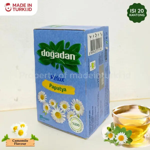 Dogadan Relax Papatya 18 Tea Bags - Dogadan Teh Aroma Bunga Kamomil 18 Kantong Asli Turki