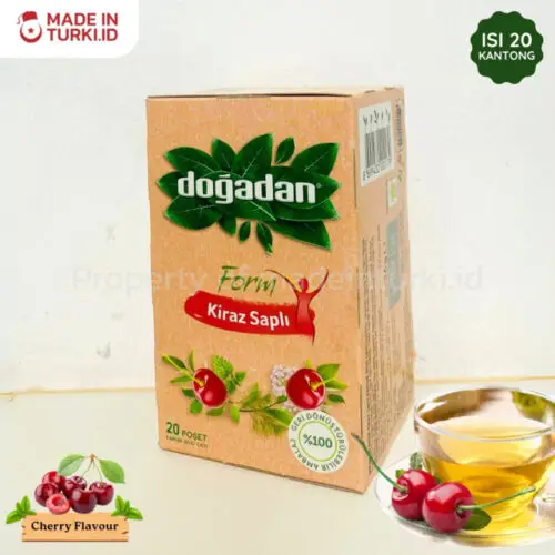 Dogadan Form Kiraz Sapli 20 Tea Bags - Dogadan Teh Aroma Buah Ceri 20 Kantong Asli Turki