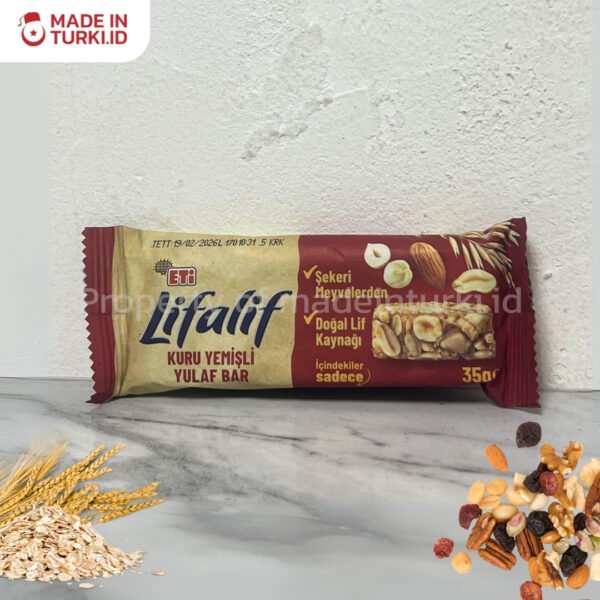 Eti Lifalif Kuru Yemisli Yulaf Bar 35gr - Eti Lifalif Snack Bar Kacang 35gr Turki