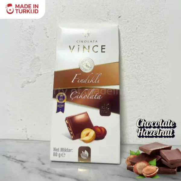 Cikolata Vince Findikli Cikolata 80gr - Cikolata Vince Cokelat Hazelnut 80gr Turki