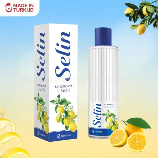 Selin Limon 80 Kolonya Limon 400ml - Selin Cologne Lemon 80% Alkohol Turki