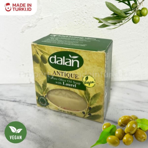 Dalan Antique Pure Olive Soap with Laurel 5,29oz - Dalan Sabun Olive 100% Vegan 5,29oz