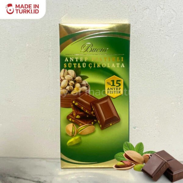 Buono Antep Fistikli Sutlu Cikolata 80gr - Buono Cokelat Pistachio Turki