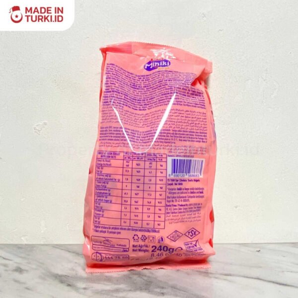 Torku Miniki Nuga Cilekli 240gr - Torku Permen Nougat Bar Strawberry Mini Turki