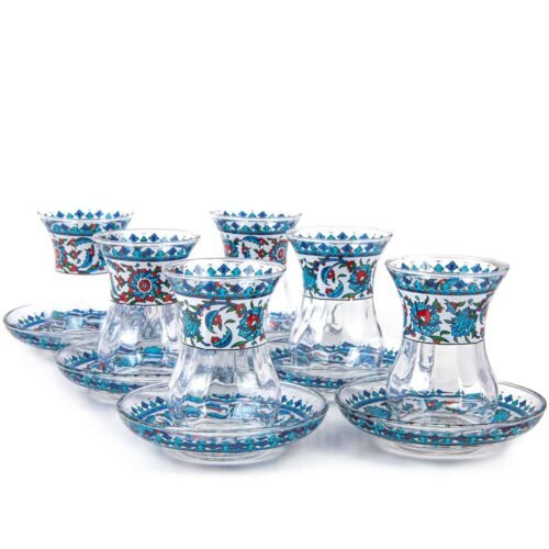 Tea Glass Turki 6 pcs - Gelas Teh 1 Set Turki