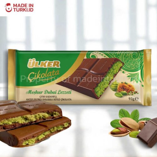 Ulker Cikolata Meshur Dubai Lezzeti 93gr - Ulker Cokelat Dubai Pistachio Turki