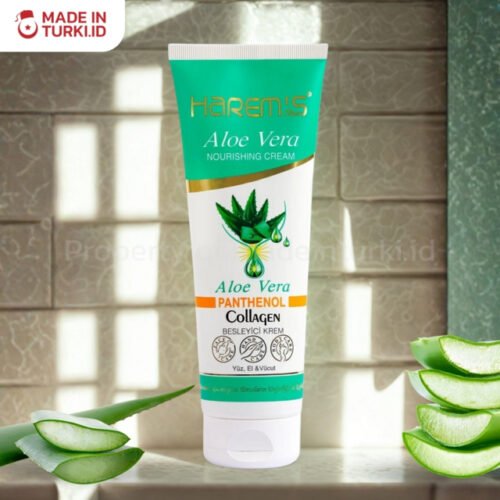 Harems Aloe Vera Nourishing Cream Aloe Vera Panthenol 250ml - Harems Krim Lidah Buaya Turki