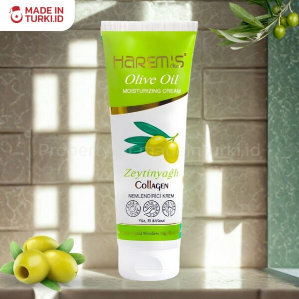Harems Olive Oil Moisturizing Cream Zeytinyagli 250ml - Harems Krim Zaitun Turki
