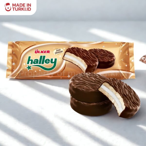 Ulker Halley Sutlu Cikolatali 240 gr - Ulker Cokelat Selimut Turki