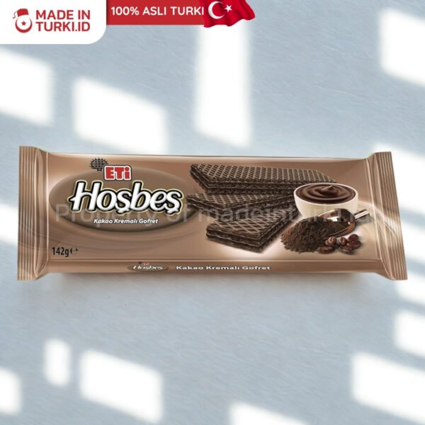 Eti Hosbes Kakao Kremali Kakaolu Gofret 142gr - Eti Wafer Krim Cokelat Turki