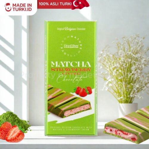 Beemax Matcha Strawberry Cream Chocolate 200gr – Beemax Cokelat Matcha Krim Stoberi Turki