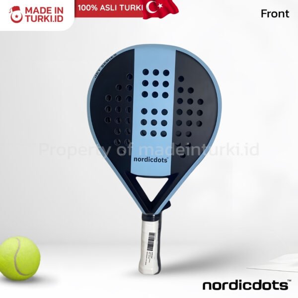 Nordicdots Jet Series Padel Racket Black Blue – Raket Padel Nordicdots Jet Series Hitam Biru