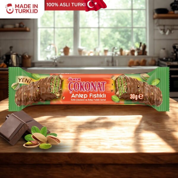 Ulker Cokonat Antep Fistikli 30 gr - Ulker Cokelat Bar Pistachio Turki