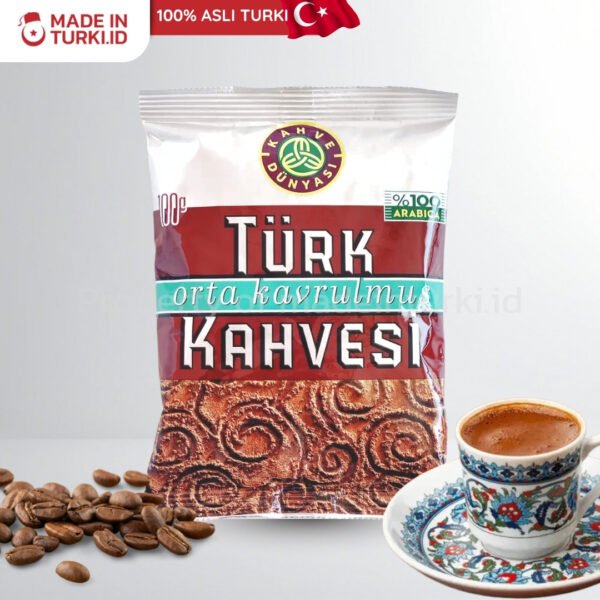 Kahve Dunyasi Turk Kahvesi Orta Kavrulmus 100gr - Kahve Dunyasi Kopi Arabica Turki