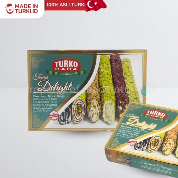 Turko Baba Mixed Wrap Lokum Turkish Delight 225gr – Turko Baba Lokum Mix Turkish Delight Asli Turki