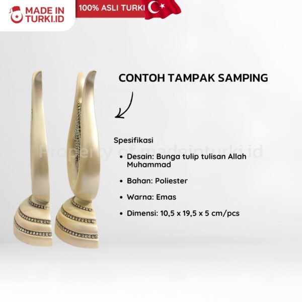 Figure Lale Orta Ayet S-261 - Allah Muhammad Tulip Asli Turki