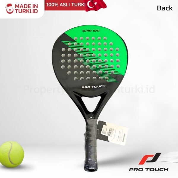 Pro Touch Spin 100 Black Green Padel Racket – Raket Padel Pro Touch Spin 100 Hitam Hijau