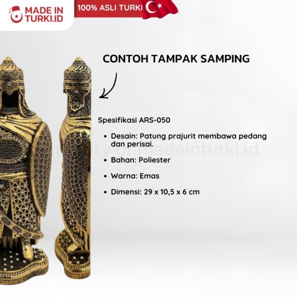 Figure Buyukboy Esma Zirh Altin ARS-050 - Hiasan Prajurit Ottoman Emas Asli Turki