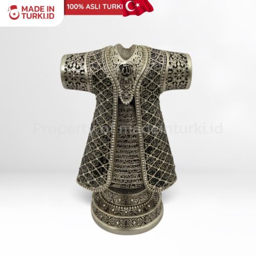 Figure Kaftan Esmaul Husna Buyuk Boy Gumus S-2010 - Hiasan Jubah Asmaul Husna Silver Asli Turki